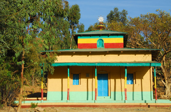 Small Ethiopian Orthodox church at the base of the Yeha Hotel