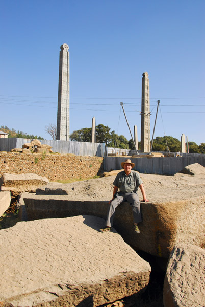 Keith on the ruins of the Tomb of Nefas Mawcha