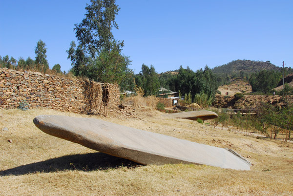 A fallen undecorated stele, Axum