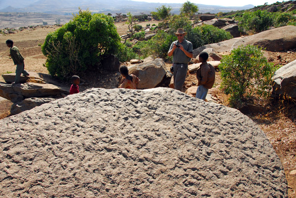 An unfinished stele at the quarry, Axum