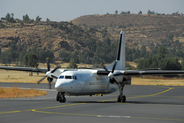 Ethiopian Airlines Fokker 50. All our flights were ontime or even early