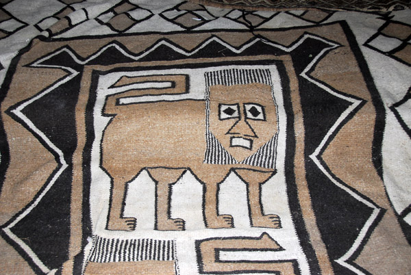 Ethiopian carpet in Bet Medhane Alem, Lalibela