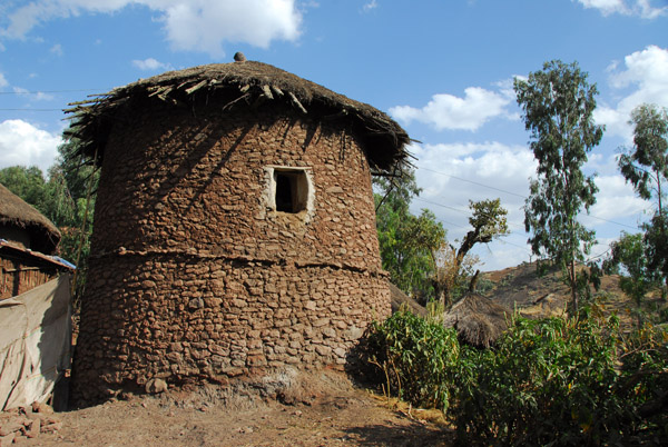 Typical Lalibela-style round stone hut