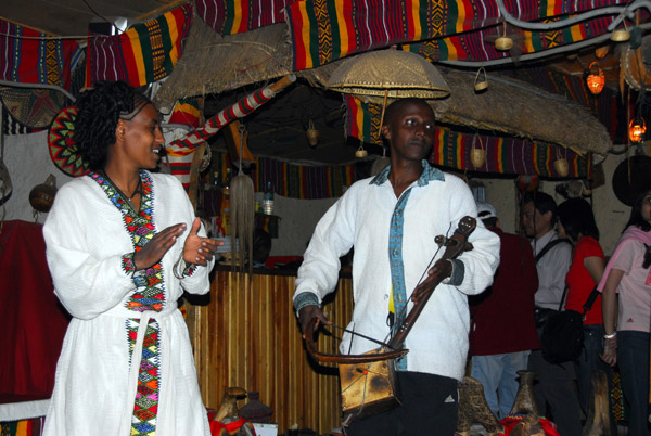 Soon, the traditional Ethiopian minstrels start