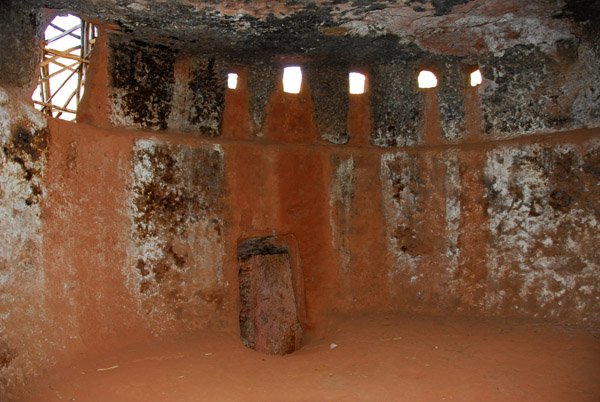 Interior of the structure the guide called the bakery