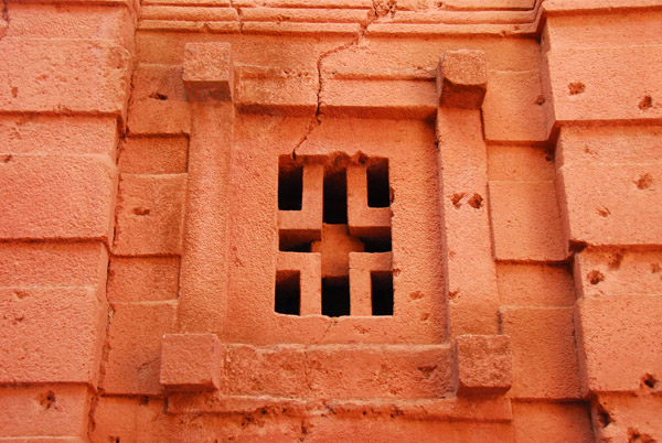 Cross shaped window, Bet Amanuel, Lalibela