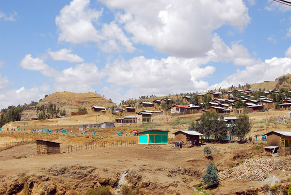 Driving past Lalibela's new town