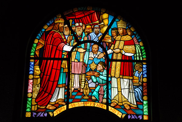Holy Trinity Cathedral, Addis Ababa stained glass - King Solomon and Queen of Sheba