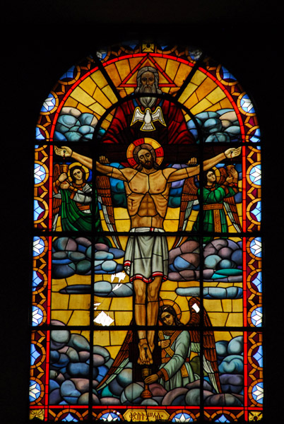Holy Trinity Cathedral, Addis Ababa stained glass - The Crucifixion