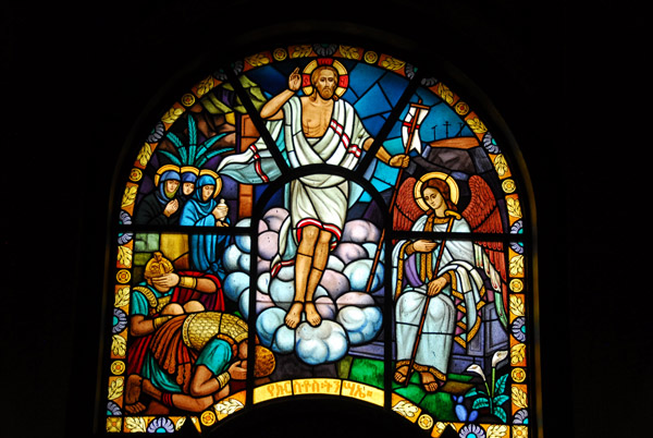 Holy Trinity Cathedral, Addis Ababa stained glass - The Resurrection