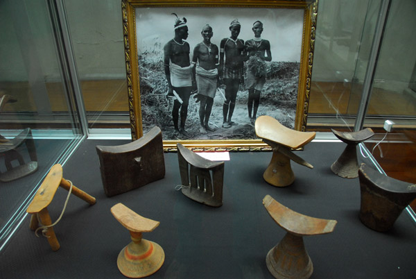 Wooden pillows, National Museum of Ethiopia