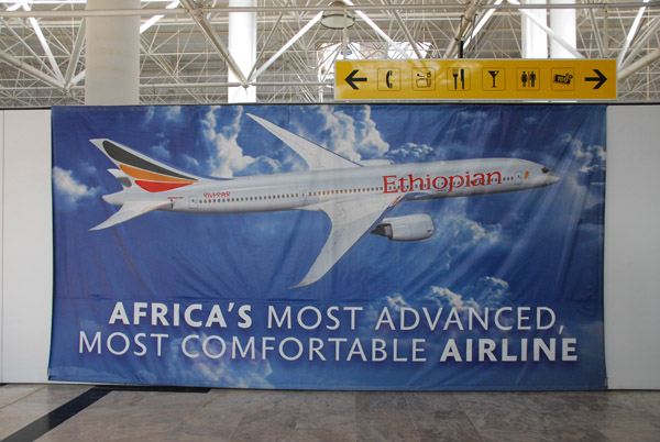 Ethiopian Airlines - Africa's Most Advanced, Most Comfortable Airline - may their ATC catch up....