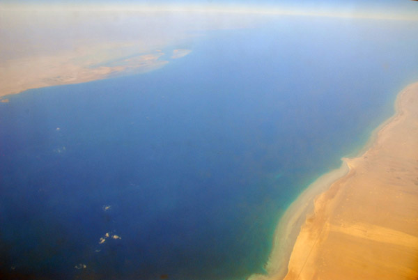 Looking across the Bab al Mandam,Red Sea, from Yemen to Eritrea, near Aseb