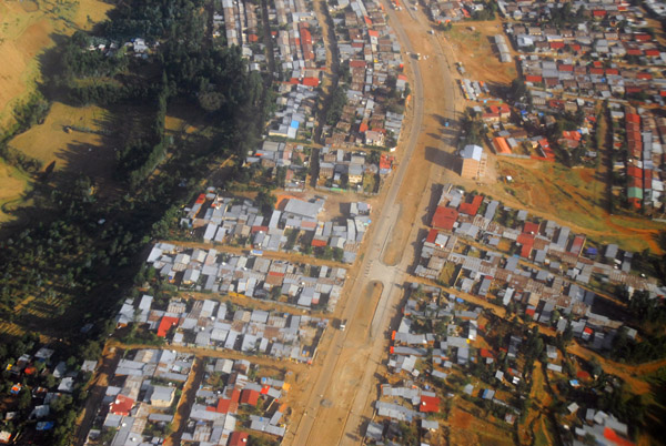 New road being built through Addis Ababa, Ethiopia