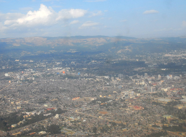 Addis Ababa, Ethiopia with Entoto Hills to the north