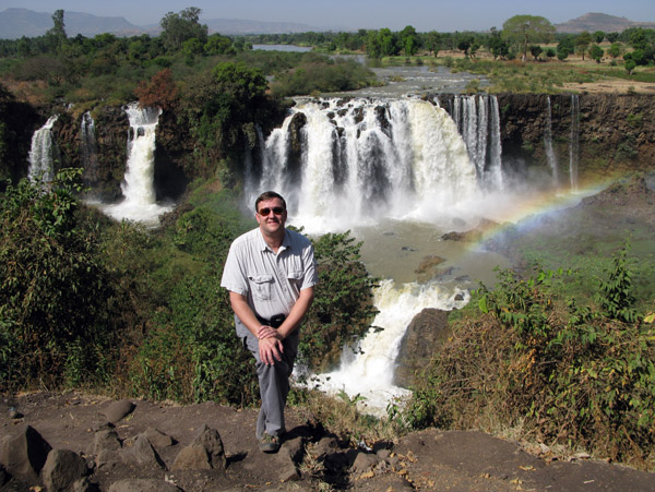 Keith with the Blue Nile Falls
