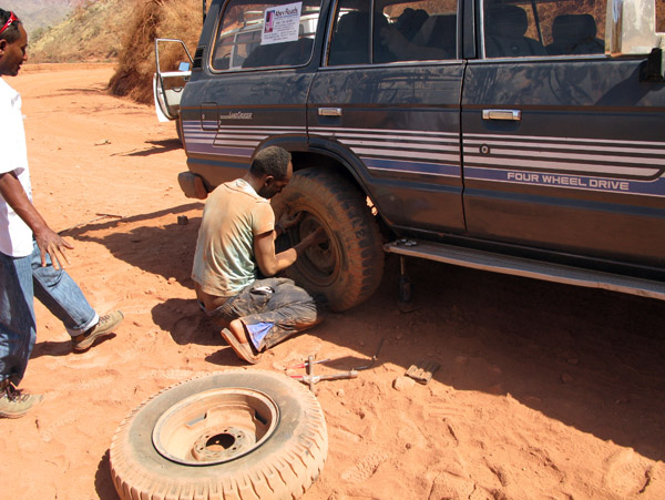 We were lucky and didn't have any mechanical trouble with our ancient Land Cruiser