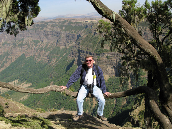 Me, on the edge, Simien Mountains