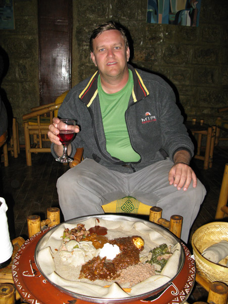 Our last Ethiopian meal, Addis Ababa