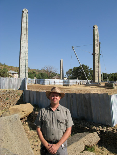 Keith with the Stelae of Axum