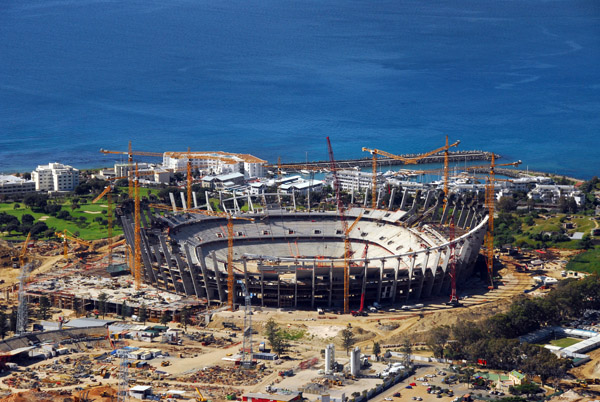 New stadium under construction for the 2010 World Cup (Oct 2008)
