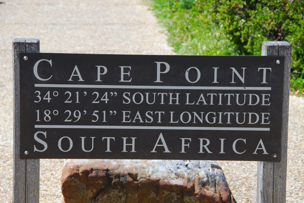 The new Cape Point sign (2008)