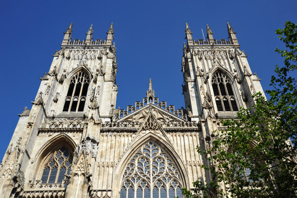 Gothic western faade of York Minster