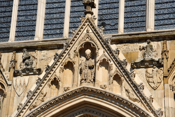 Sculpture over the main portal, York Minster