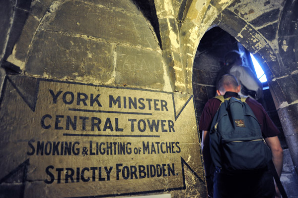 Climbing the central tower of York Minster