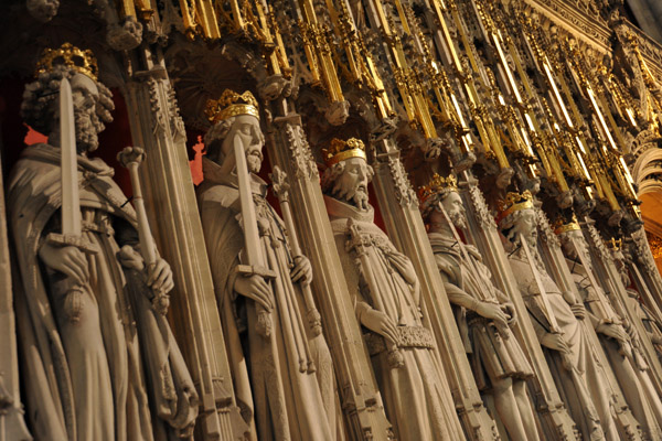 The York Minster choir screen has all the English kings from William I to Henry VI