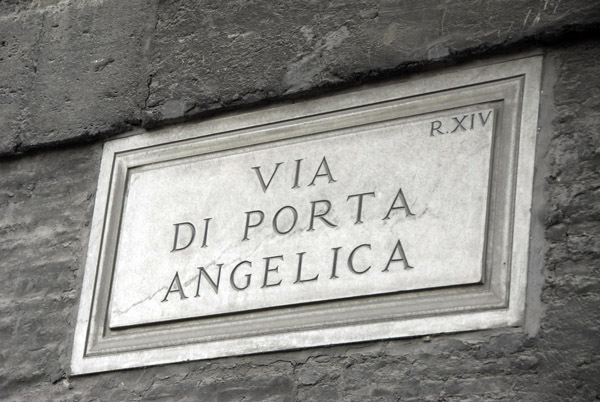 Via di Porta Angelica along the walls of Vatican City