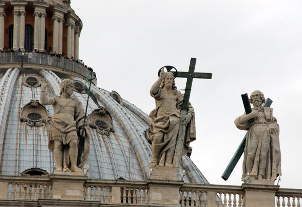 Statue of Christ on top of St. Peter's