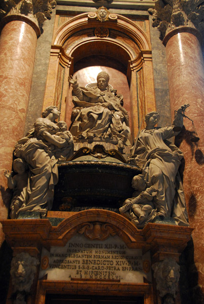 Monument to Pope Innocent XII (1691-1700) by Filippo della Valle, 1746