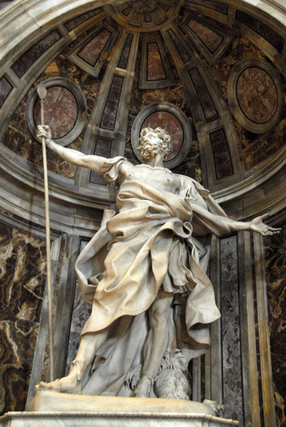 St. Longiunus, the Roman centurion who speared Christ with the Holy Lance, by Bernini, 1635