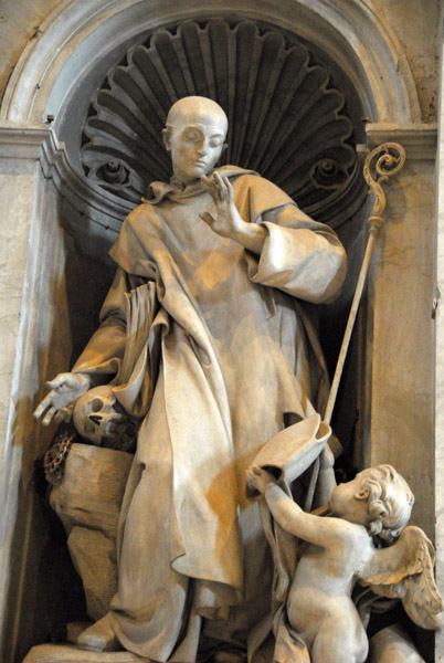 St. Bruno (1035-1101) founder of the Order of Carthusians, by Michelangelo Slodtz, 1744