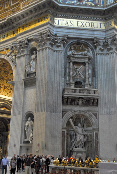 Beneath the main dome of St. Peter's Basilica