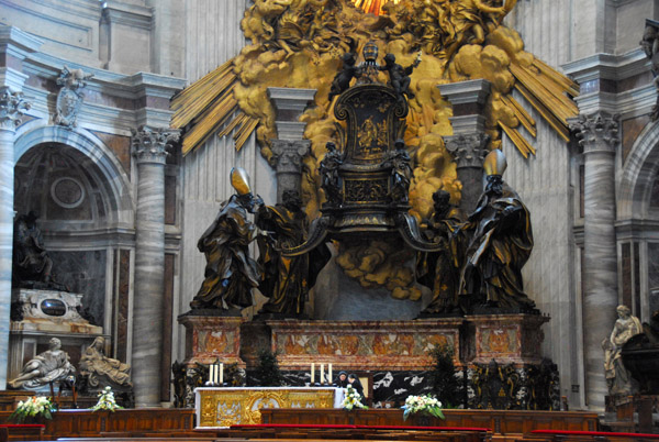 The Tribune (apse) with the Altar of the Chair of St. Peter, by Bernini 1666