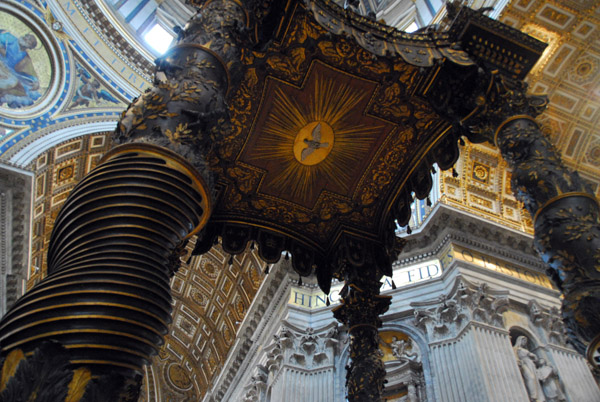 Bernini's Baldaquin is 29m tall and weighs over 6000 kg