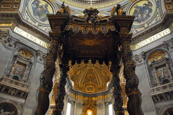 Bernini's Baldaquin (1633) over the Papal Altar