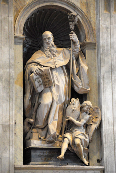 St. Benedict (ca 480-547) founder of the Benedictines, by Antonio Montauti, 1735