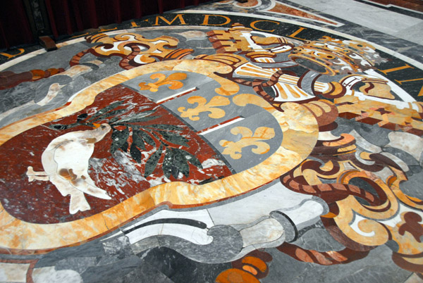 Coat-of-Arms of Pope Innocent X (1644-1655) on the floor of St. Peter's Basilica