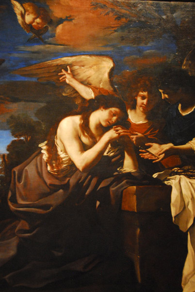 Magdalen and Two Angels (La Maddalena)  Il Guercino (Francesco Barbieri) 1622