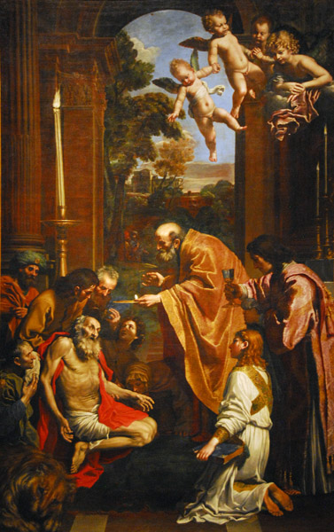 Communion of St. Jerome - Domenichino, 1614
