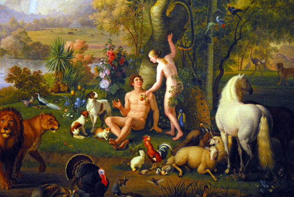 Detail of Wenzel Peter's Adama and Eve in the Garden of Eden