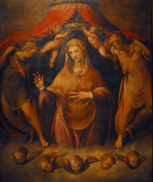 Coronation of the Virgin with Angels, Francesco Salviati, ca 1550