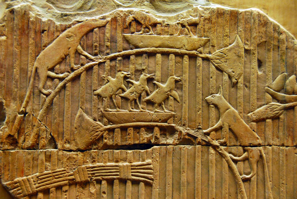 Fragment of a tomb relief depicting wildlife along the Nile, Old Kingdom VI Dynasty ca 2250 BC