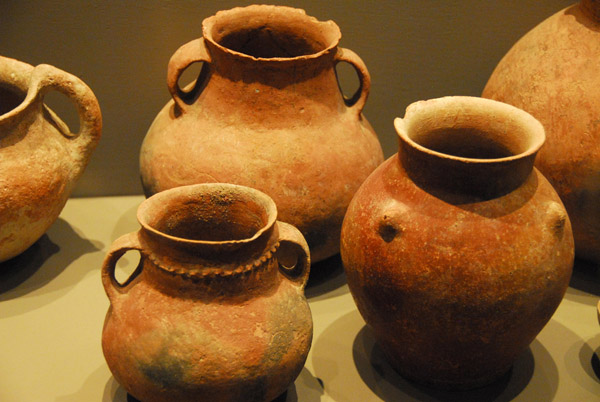 Ancient Levantine pottery, displayed as part of the Gregorian Egyptian Museum