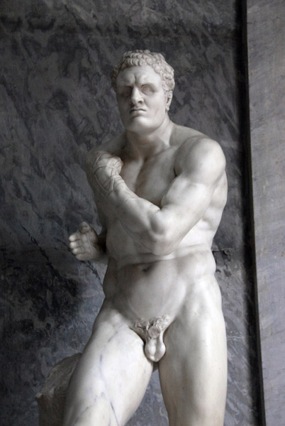 Greek boxer Damoxenos of Syracuse who killed Creugas with an illegal move, also by Antonio Canova