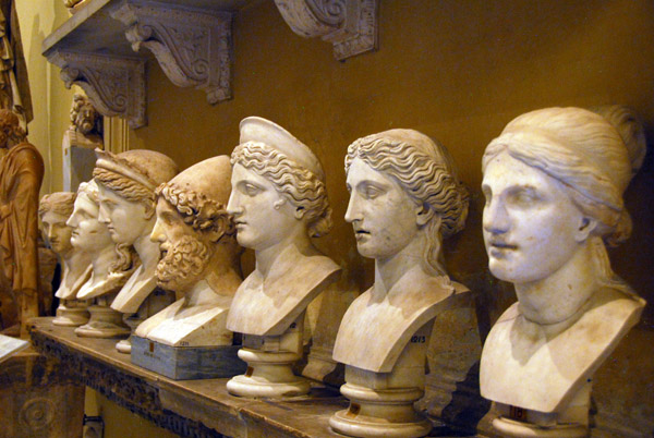 Roman busts in the Museo Chiaramonti, Vatican Museum