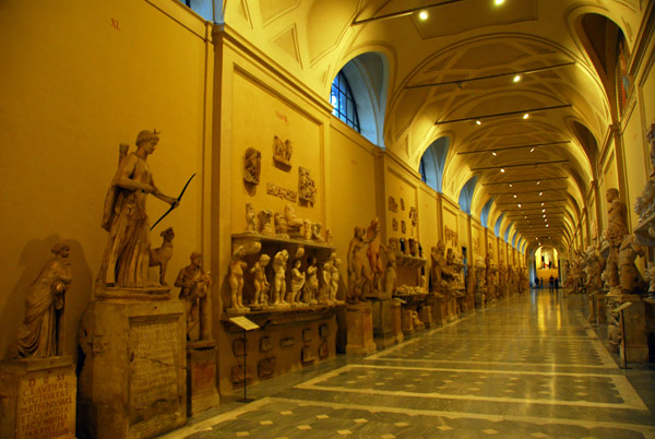 Museo Chiaramonti founded by Pope Pius VII Chiaramonti and contains about 1000 Roman sculptures